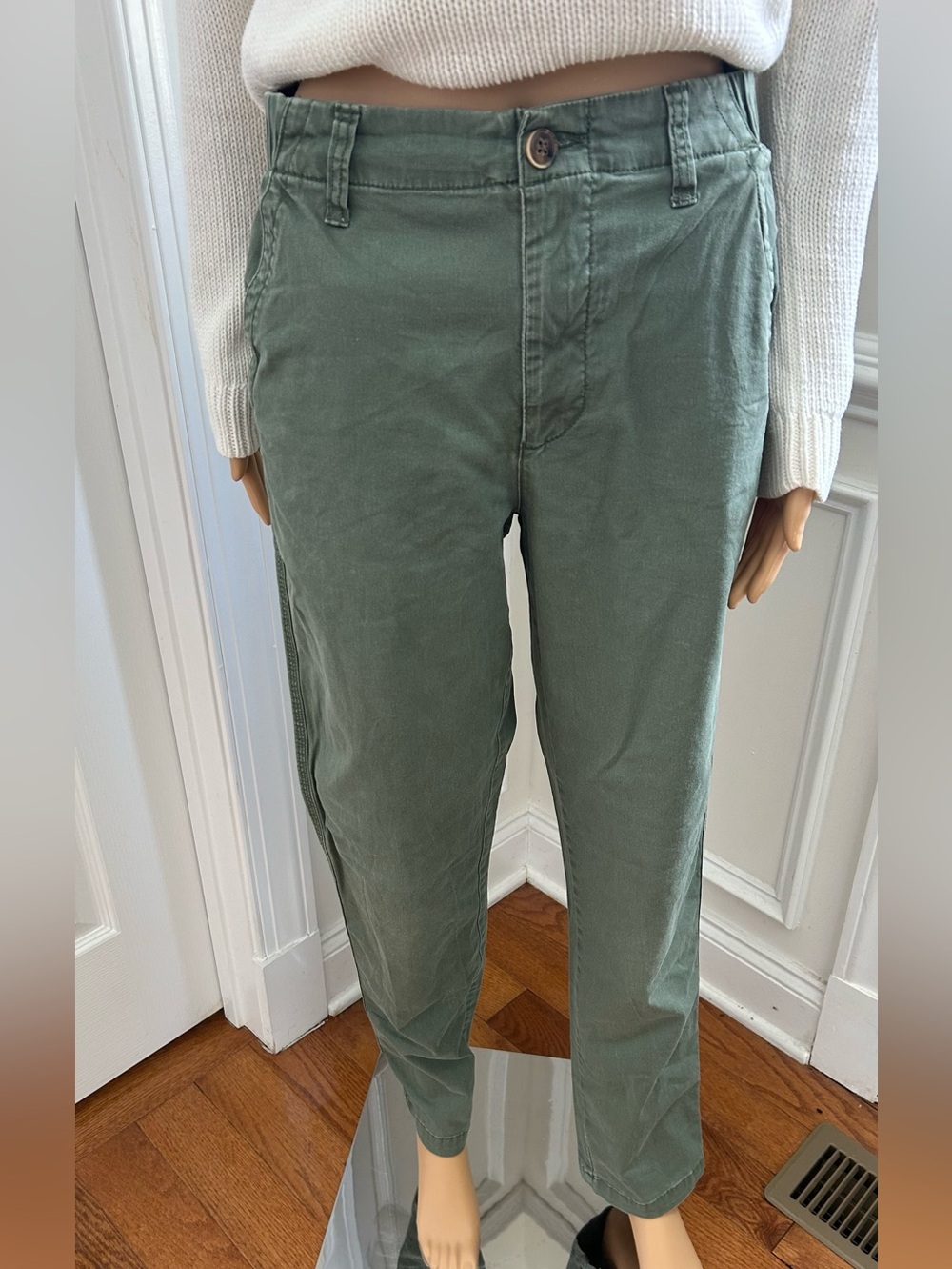 Old Navy Classic Straight Green Chino Pants
